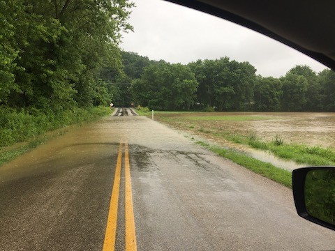 Heavy rains make for impassable roads in southern Ohio