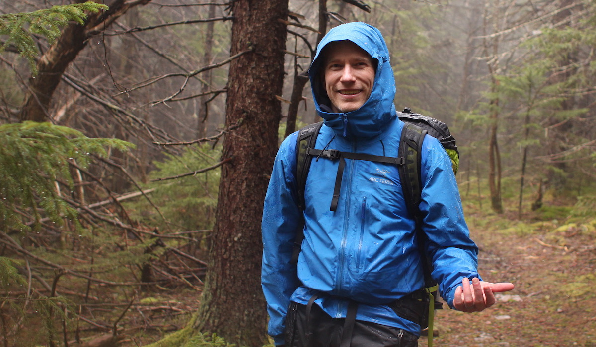 Me, enjoying the hike in the rain (thanks to some GORE-TEX® Pro)