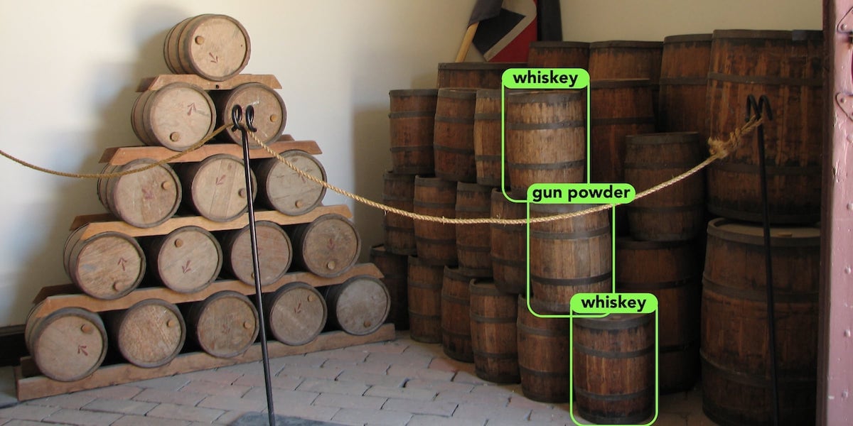 Detecting whiskey or gun powder