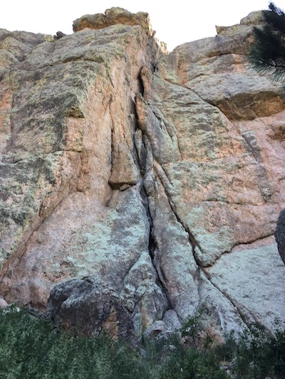 Lory State Park. Looked like a good crack to climb if the peregrine falcons weren't nesting