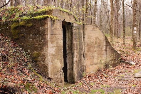 One of a few concrete bunkers along the trail