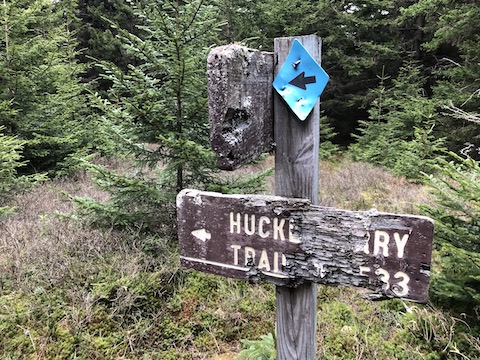 Huckleberry Trail sign post