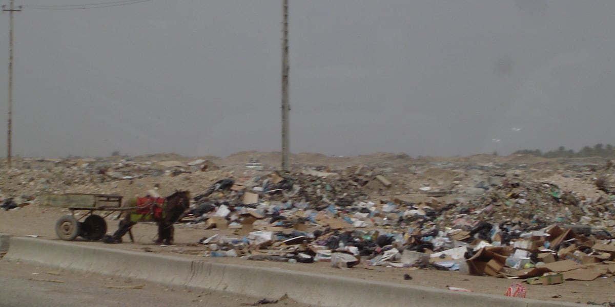 An unmanaged, but not untended, landfill outside of Baghdad